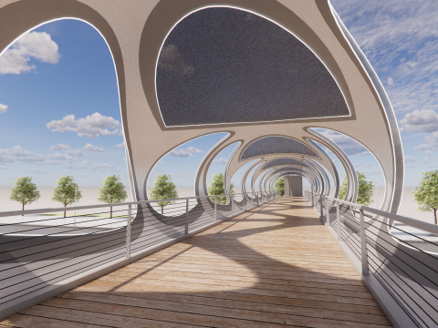 Pedestrian Bridge -A2 3D 모델