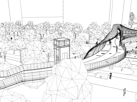 Pedestrian Bridge -A2 3D Model