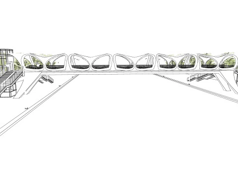 Pedestrian Bridge -A2 3D Model