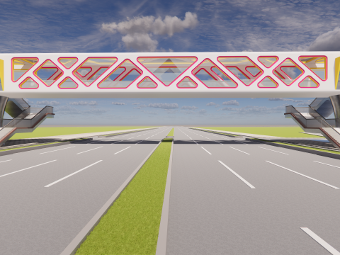 Pedestrian Bridge -A3 3D Modell