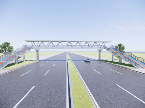 Pedestrian Bridge -A3 3D Modell