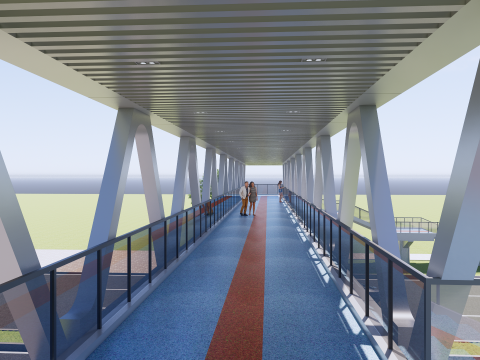 Pedestrian Bridge -A3 3D Modell