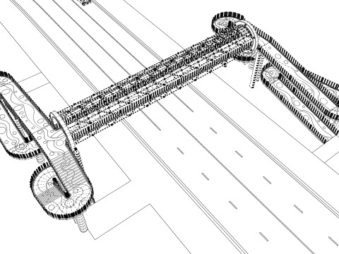 Pedestrian Bridge -A4 3D मॉडल