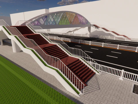 Pedestrian Bridge -A5 3D Model