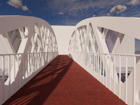 Pedestrian Bridge -A5 3D Model