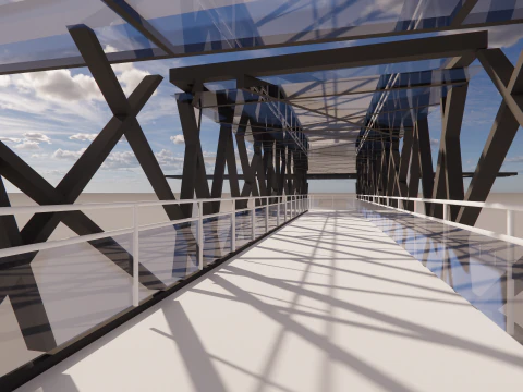Pedestrian Bridge -A5 3D Model