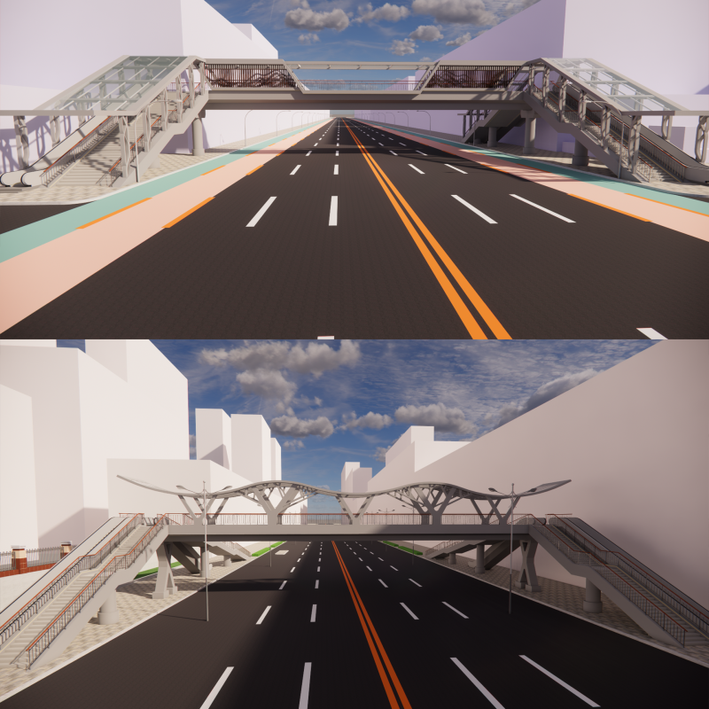 Pedestrian Bridge -A7 Modello 3D .c4d .max .obj .3ds .fbx .stl .blend 