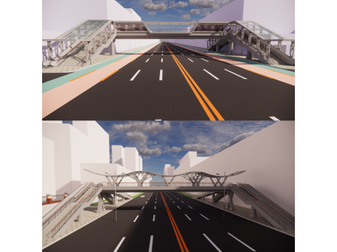 Pedestrian Bridge -A7 Modèle 3D
