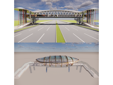Pedestrian Bridge -A8 Modèle 3D