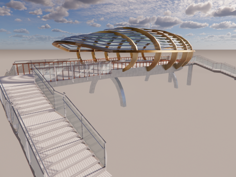 Pedestrian Bridge -A8 Modèle 3D