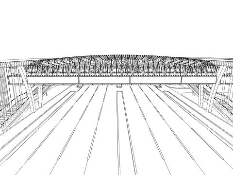 Pedestrian Bridge -A8 3D Model