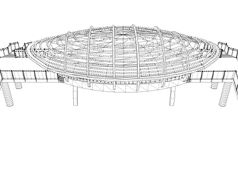 Pedestrian Bridge -A8 3D Model