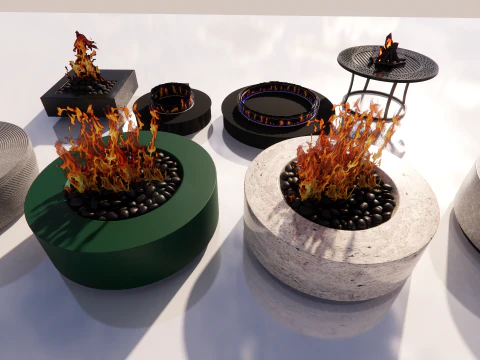 Outdoor Fire Pits -B1 3D Model