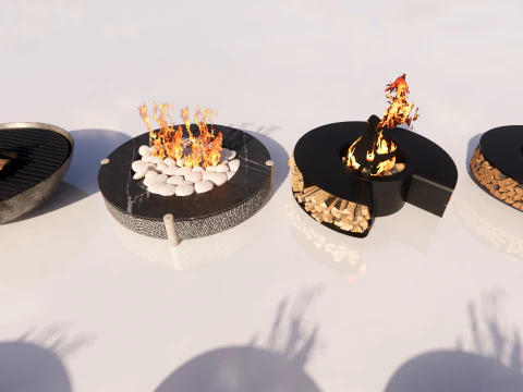 Outdoor Fire Pits -B1 3D Model
