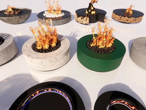 Outdoor Fire Pits -B1 3D Model