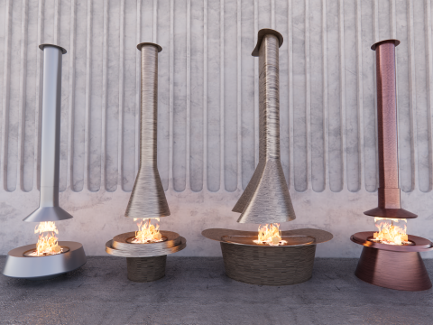 Collection Fireplace -B2 Modello 3D
