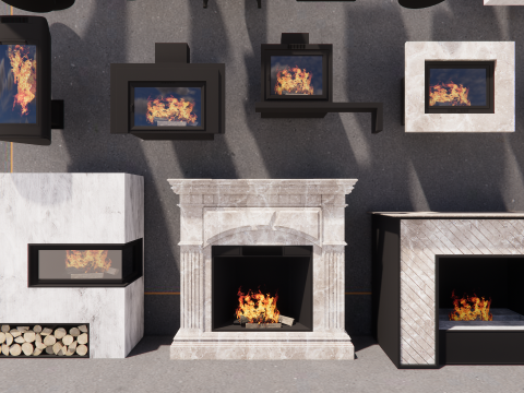 Collection Fireplace -B3 3D मॉडल
