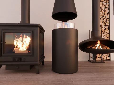 컬렉션 벽난로 -B5 3D 모델