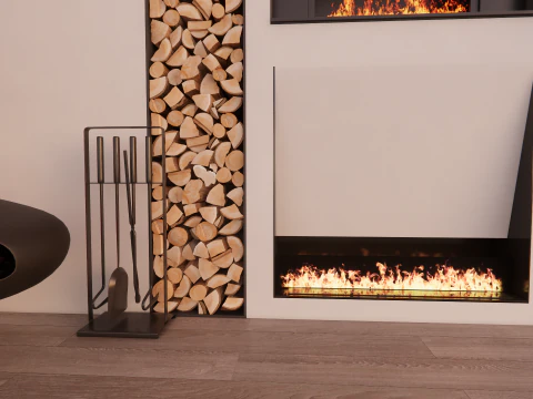 컬렉션 벽난로 -B5 3D 모델