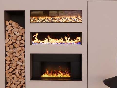 컬렉션 벽난로 -B5 3D 모델