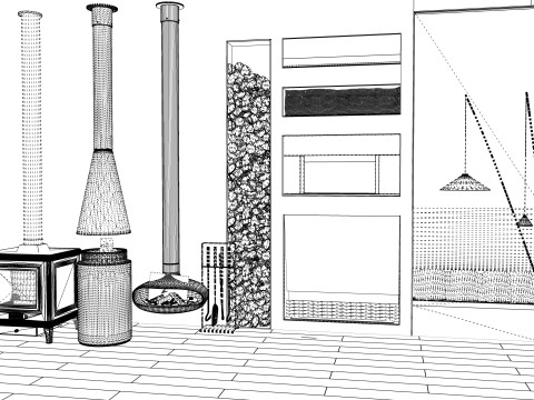 Collection Fireplace -B5 Modello 3D