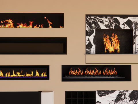 Collection Fireplace -B6 Modello 3D
