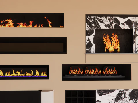 Collection Fireplace -B6 3D Model