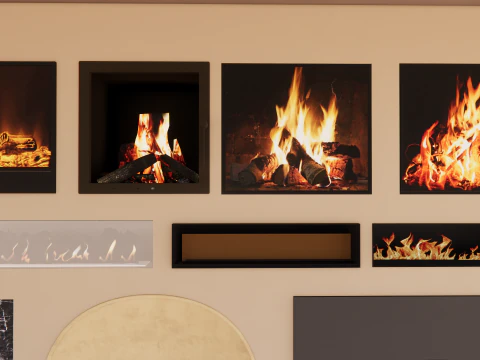 Collection Fireplace -B6 3D Model