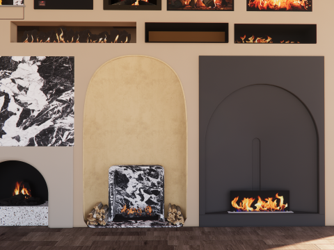 Collection Fireplace -B6 Modello 3D