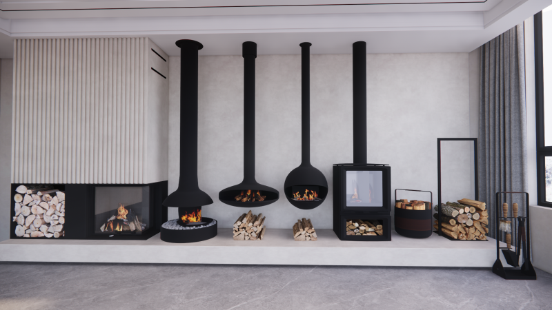 收藏壁炉-B7 3D 模型 .c4d .max .obj .3ds .fbx .stl .blend 