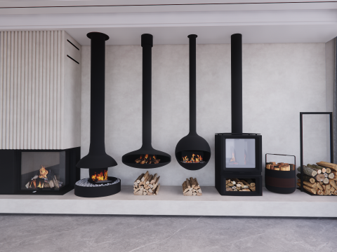 Collection Fireplace -B7 3D Model