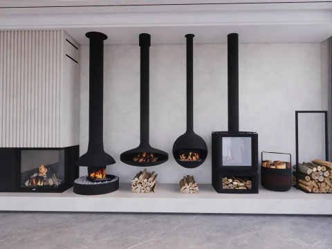 收藏壁炉-B7 3D 模型