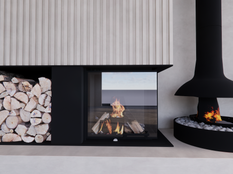 收藏壁炉-B7 3D 模型