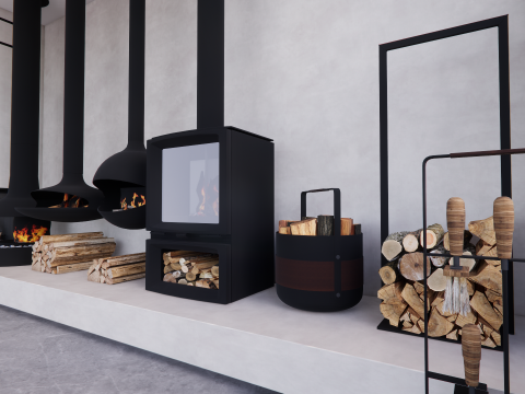 收藏壁炉-B7 3D 模型