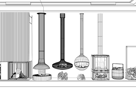 收藏壁炉-B7 3D 模型
