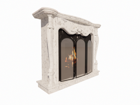 Collection Fireplace -B8 Model 3D