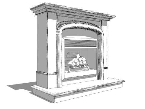 コレクション暖炉 -B8 3Dモデル
