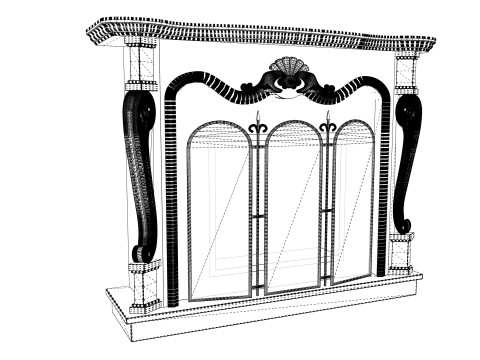 Collection Fireplace -B8 Model 3D