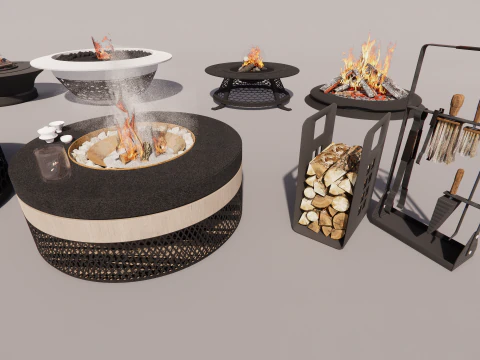 Outdoor Fire Pits -B9 3D Model