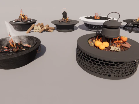 Outdoor Fire Pits -B9 3D Model
