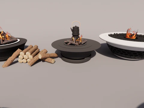 Outdoor Fire Pits -B9 3D Model