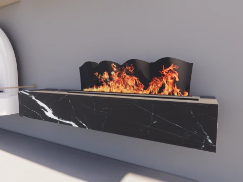 컬렉션 벽난로 -B10 3D 모델