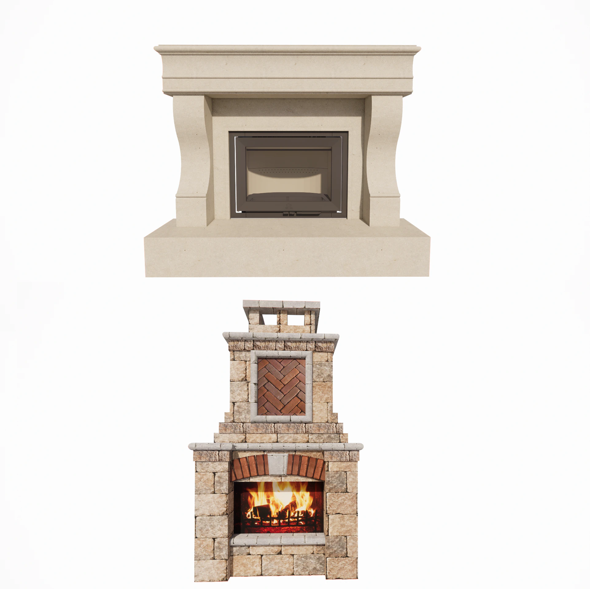 Sammlung Kamin -B11 3D Modell .c4d .max .obj .3ds .fbx .stl .blend 