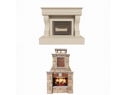 Collection Fireplace -B11 3D Model