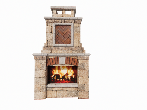 Collection Fireplace -B11 Model 3D