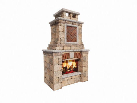 Collection Fireplace -B11 Model 3D