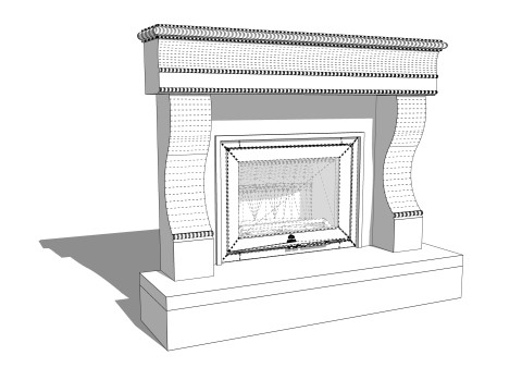 Collection Fireplace -B11 Model 3D