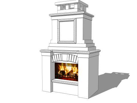 Collection Fireplace -B11 Model 3D