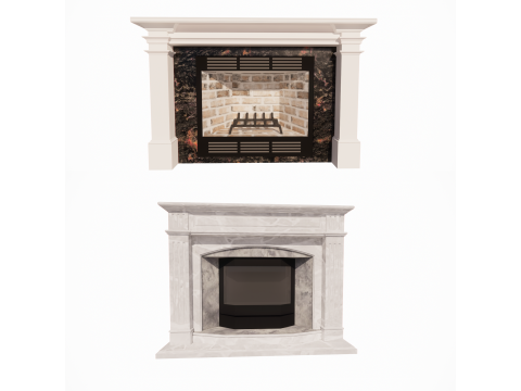 Collection Fireplace -B12 3D Model