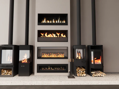 コレクション暖炉 -B14 3Dモデル